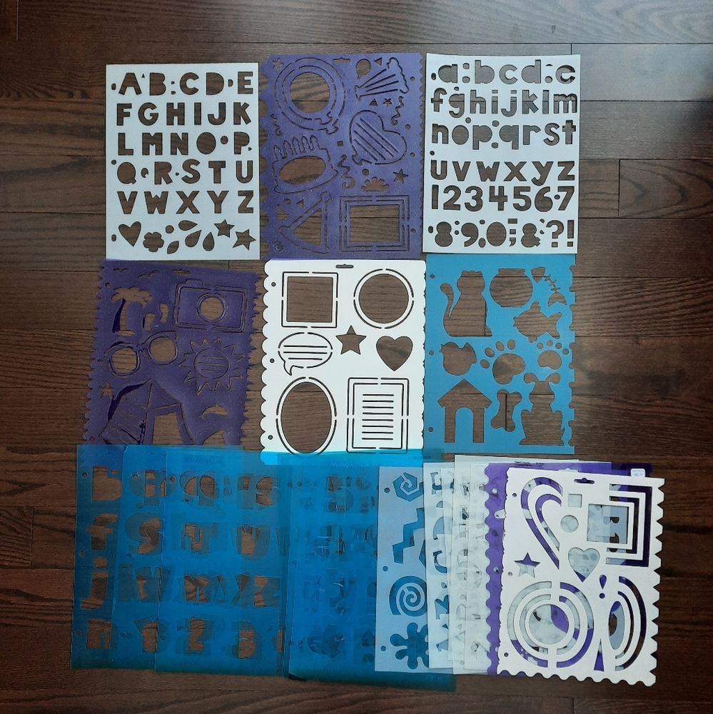 Stencil Set: Alphabet, Numbers, and Shapes